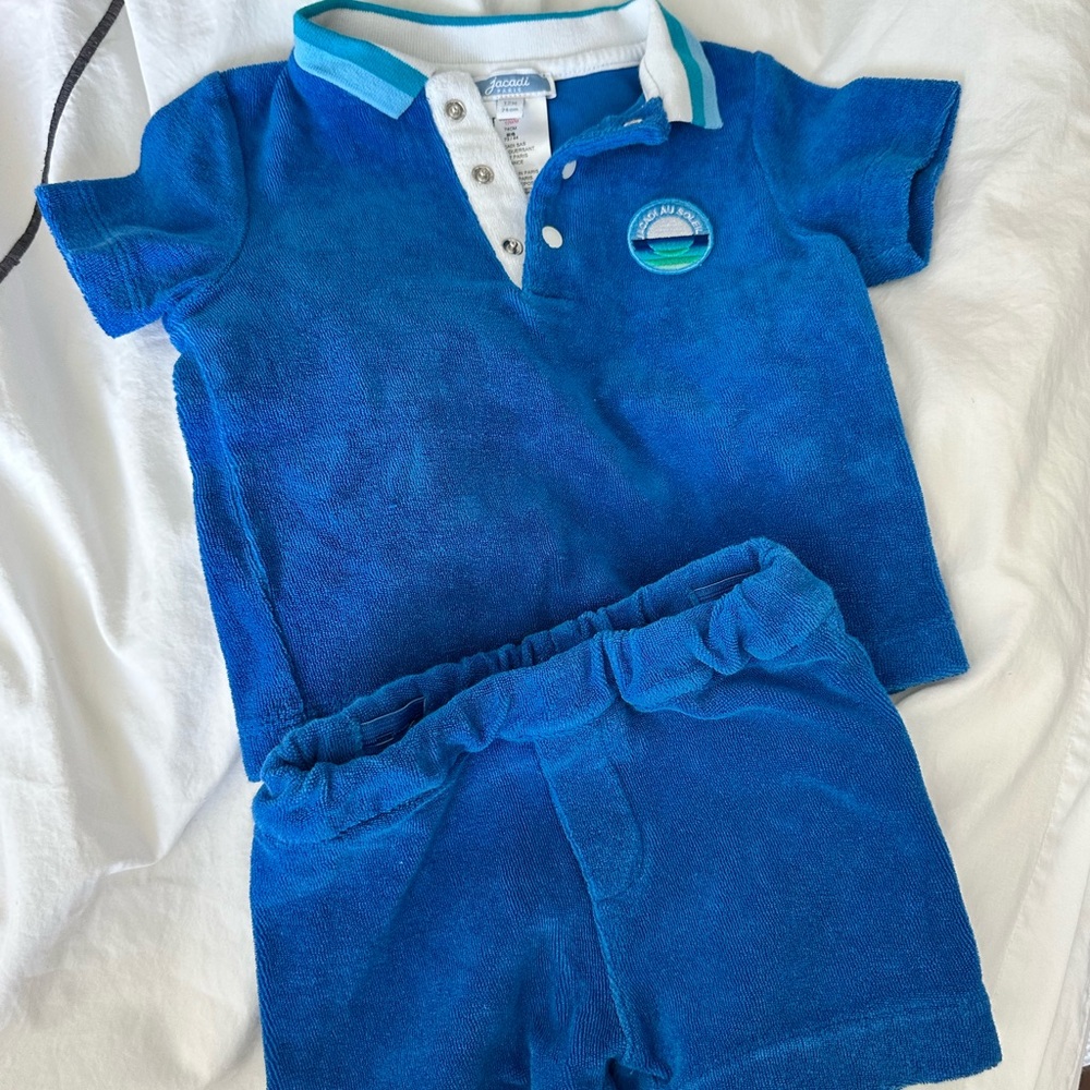 Jacadi Polo Shirt & Pants Set